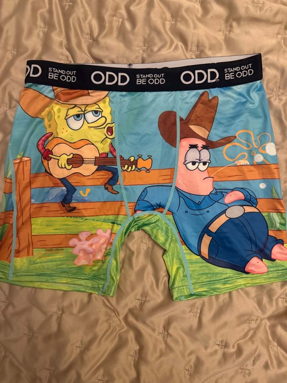 ODD SpongeBob & Patrick Cowboy Print Boxer Briefs - Blue/Green